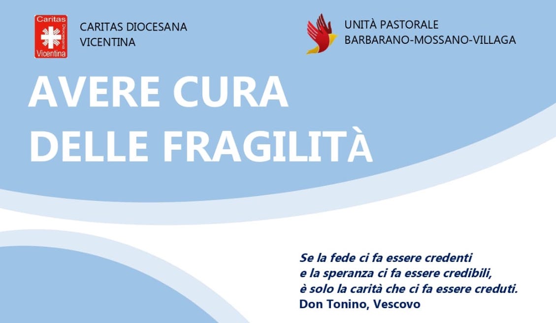 Avere cura delle fragilità: tre incontri formativi per i volontari del vicariato Riviera Berica