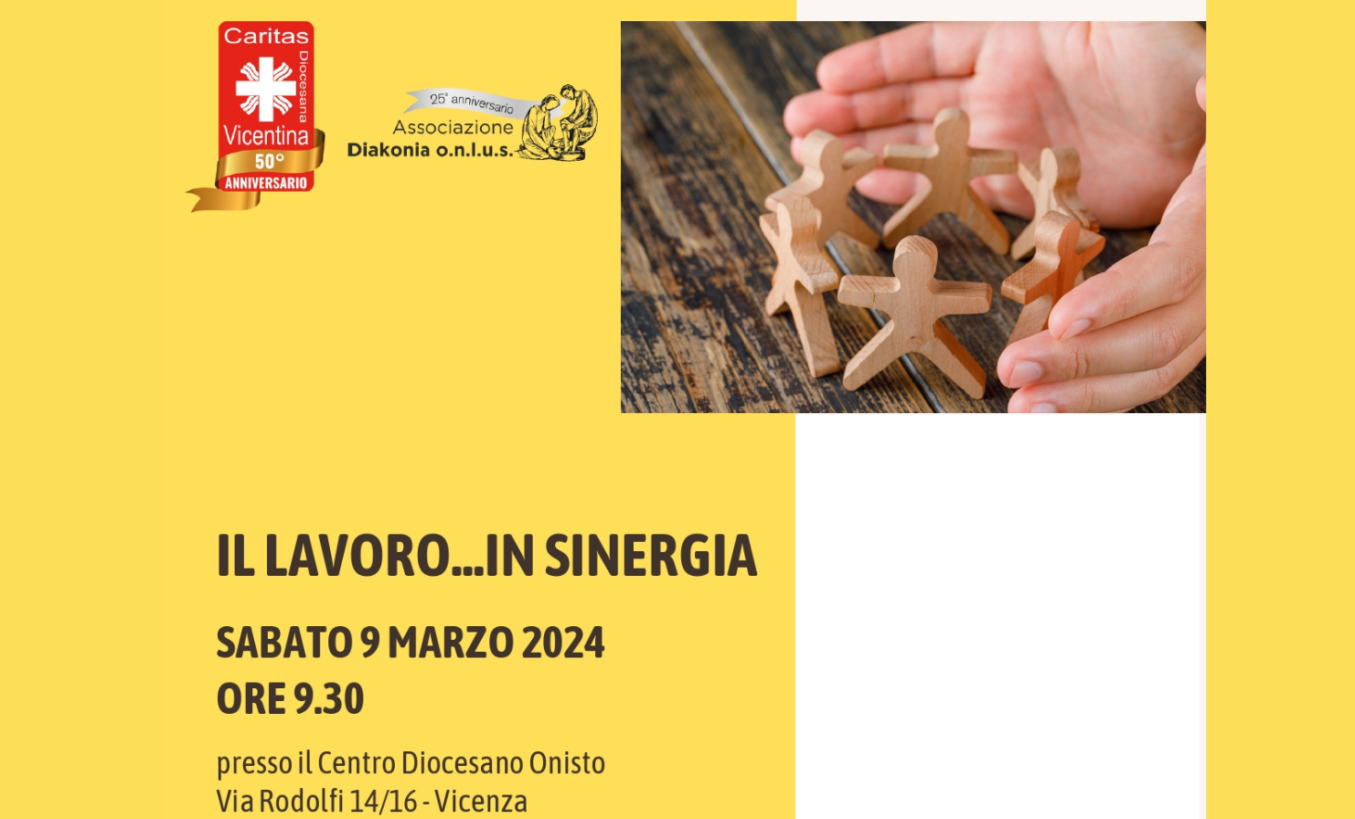 “Il lavoro… in sinergia”, incontro di formazione permanente per volontari