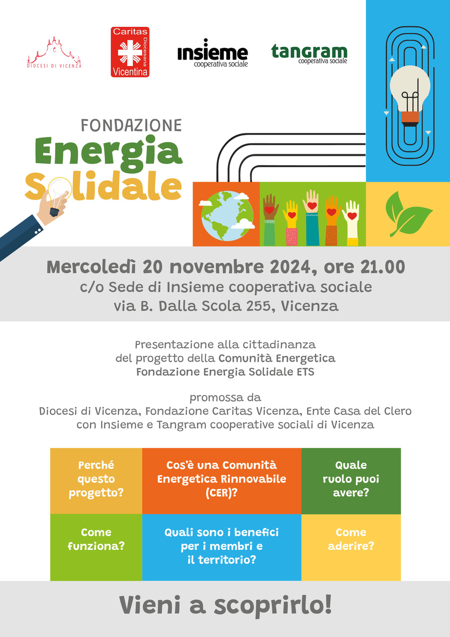 La Comunità Energetica Rinnovabile della Diocesi si presenta, appuntamento il 20 novembre