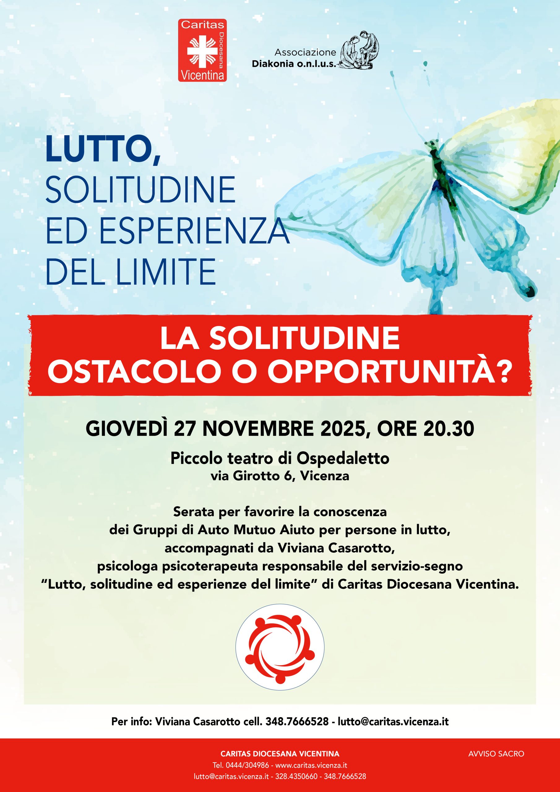 Serata per favorire la conoscenza dei Gruppi di Auto Mutuo Aiuto per persone in lutto
