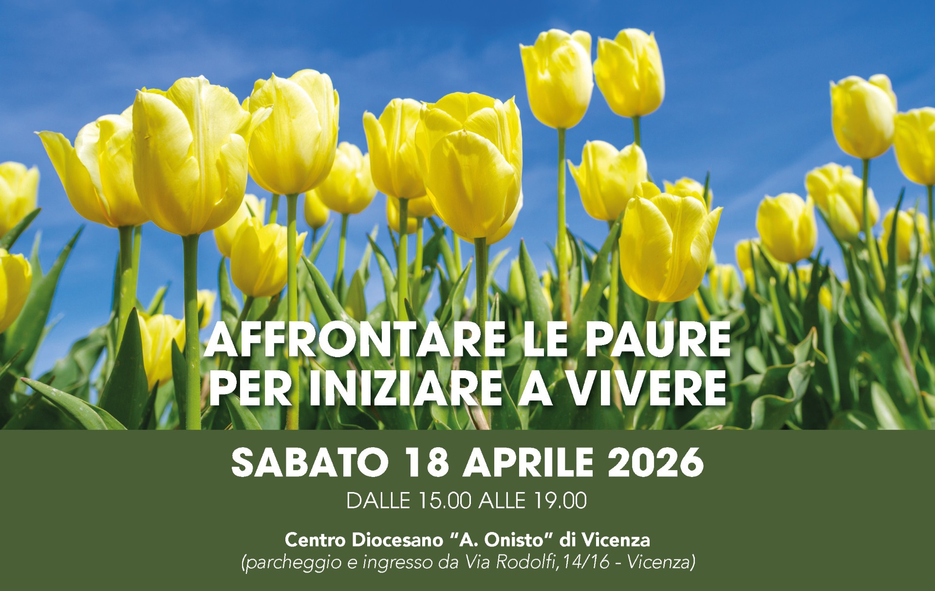 “Affrontare le paure per iniziare a vivere”, incontro promosso dal servizio-segno “Lutto, solitudine ed esperienza del limite”