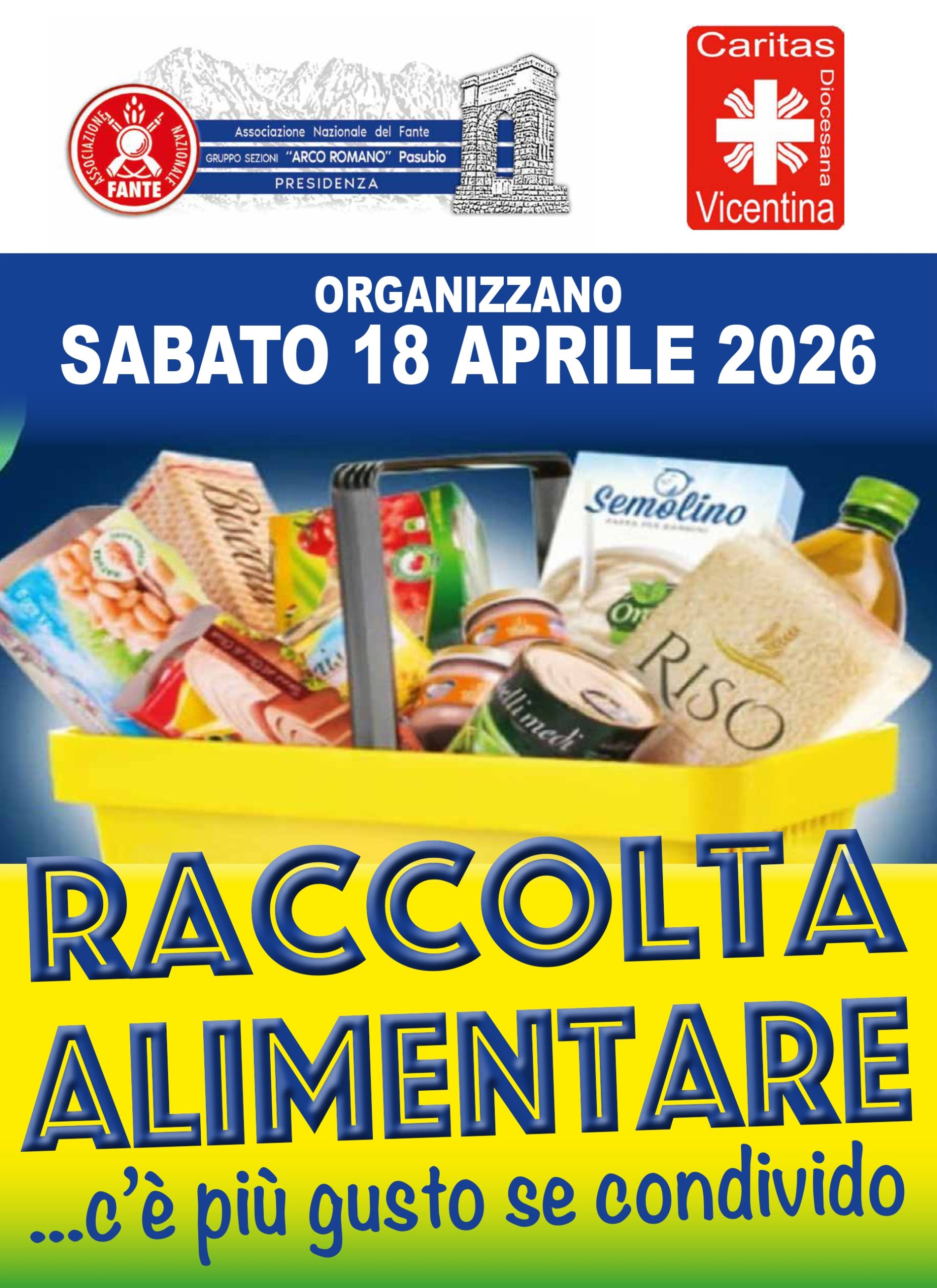 Sesta edizione per la raccolta alimentare pro Caritas promossa dai Fanti